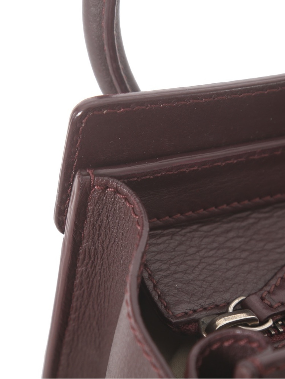 ♥️ Celine Burgundy Leather Mini Luggage Tote ♥️ - Picture 15 of 16